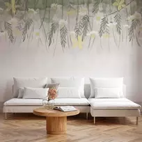 Artgeist Fototapetas - Home herbarium - subtle floral motif with flowers in watercolour style