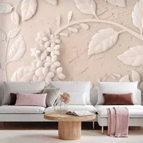 Artgeist Fototapetas - Paper Flowers (rusvai gelsvas)