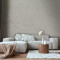 Artgeist Fototapetas - Geometric Pattern Shades of Gold and Marble Stone