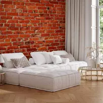 Artgeist Fototapetas - Old wall – retro-style red brick wall