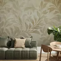 Artgeist Fototapetas - Botanical Motif with Leaves and Vines in Sand Colors