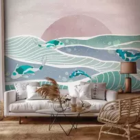 Artgeist Fototapetas - Fish on the waves