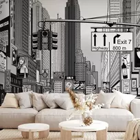 Artgeist Fototapetas - Comic book city - New York street in pop art style