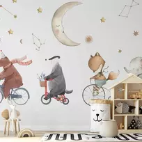 Artgeist Fototapetas - Subtle Animals Among the Stars (Watercolour)
