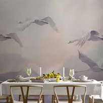 Artgeist Fototapetas - Flying Swans