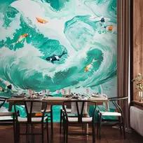 Artgeist Fototapetas - Fish and waves