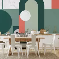 Artgeist Fototapetas - Geometric Pattern With Marble Motif