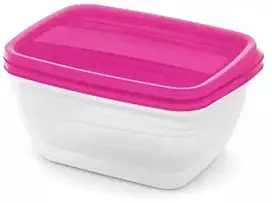 Curver stačiakampių maisto konteinerių rinkinys 2 x 1,3 l, Vedo, skaidrus, rožinis