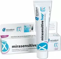 Miradent mirasensitive HAP+ dantų pasta jautrių dantų priežiūrai, 50 ml.