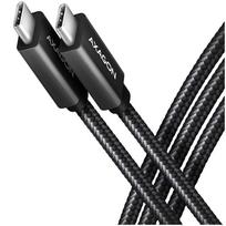 Axagon Data and charging USB 3.2 Gen 1 cable length 2 m. PD 60W, 3A. Black braided. | BUCM3-CM20AB