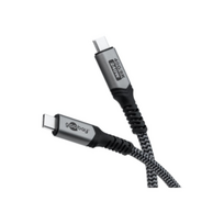 Goobay | USB-C Cable with Textile Sheath, USB4, 240 W, 40Gbit/s, Power Delivery, 1.5 m | 74212