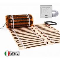Grindinio šildymo tinklelis Warmset BLACK, 150W + neprogramuojamas termostatas Feelspot WTH71.36,525W, 3,5 m²