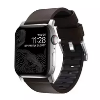 Nomad Aktyvus dirželis Pro rudas, sidabrinis - Apple Watch 49mm/46mm/45mm/44mm/42mm