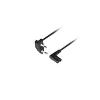 Lanberg CEE 7/16 to IEC 320 C7 Euro (radio) power cord 3m angled VDE | CA-C7CA-12CC-0030-BK