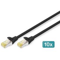 Digitus CAT.6a S/FTP Patch Cable, 0.25m (10pcs) DK-1644-A-0025-BL-10