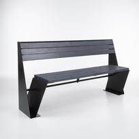 Suoliukas «Linea», 169x56x90 cm, su atlošu, didelis (pilkos sp.)