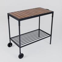 Stalas su ratukais «Convenience», 93x49x89 cm, mobilus, prie grilio, rudas