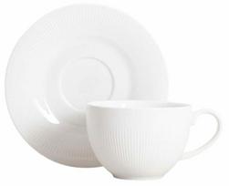 Puodelis su lėkštute Homla Dibba 243855, balta sp., 0.15 l
