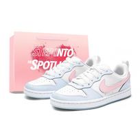 Nike Court Borough RECRAFT Cloud Cat Paw Low top Skateboard Shoes Women's Beige Pink DV5456-103(Team1213-) 38.5