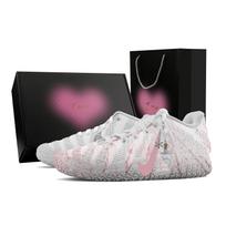 Nike Ja Morant 3 Pink Star Rafting, Heart Box Abrasion Resistant Low top Basketball Shoes Unisex White Pink HF2794-100(Team773- -) 40