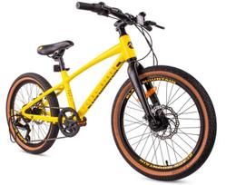 Vaikams 20 colių dviratis berniukui mergaitei MTB Shimano 6 pavaros Lengvas aliuminio Tatra Bikes Geltonas