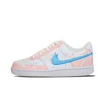 Nike Court Vision 1 Slip Resistant Low top Skateboard Shoes Women's Pink White DH3158-100(Team1553-) 36