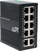 Exsys Switch Mini Industrie 10xGigabit PoE+ 12-48VDC - Switch - 1Gbps