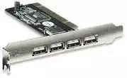 MANHATTAN USB 2.0 PCI card, 4 External or 3 External with 1 Internal Connections, 171557