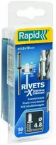 Nerūdijančio plieno kniedės 4,8x18mm 50vnt + Drill C, Rapid
