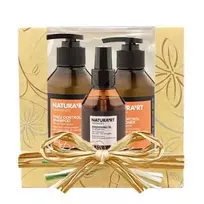 Nepaklusnių plaukų priežiūros rinkinys Rica Natura'rt Frizz Control Šampūnas&Conditioner&maitininantis Oil 250x250x100ml