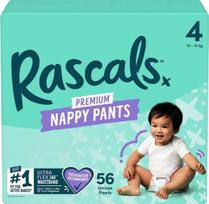 Sauskelnės-kelnaitės Rascal And Friends Premium, 4 dydis, 10 - 15 kg, 56 vnt.
