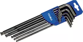 Unite Irimo L-formos Hex raktų suapvalinta galvute su Coliniais dydžiais rinkinys 13 vnt 0,050"-3/8" blisteryje