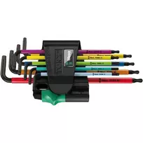 Wera L-formos raktų rinkinys, daugiaspalvis, TORX varžtams BlackLaser