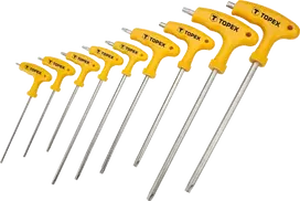 Torx Raktai TOPEX 35D968 (9 vnt., T formos)