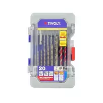 Grąžtas Tivoly Grąžtų rinkinys "Multi Material" 20vnt. Metalui, medienai, betonui ir plytelėms