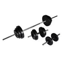 Štangos ir 2 hantelių rinkinys, 30,5kg