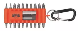 Grąžtas Antgalių rinkinys PH+PZ+TORX+HEX+2 laikikliai, 22vnt. su karabinu lanksčiojo plastiko dėkle, Bahco
