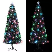 Apšviesta Kalėdų eglutė su stovu, 240cm, optinis pluoštas