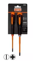 Bahco Izoliuotų atsuktuvų rinkinys ERGO™ Combi slim 2 vnt - SL5/PZ1; SL6/PZ2 - 1000V VDE