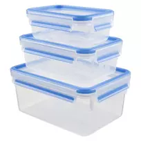 Tefal K30289 indas maistui laikyti „Box“ Stačiakampio formos Permatomas 3 vnt