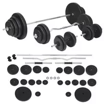 Štangos ir hantelių rinkinys, 120 kg