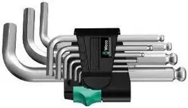 Wera L-raktų rinkinys, metrinis, chromuotas 950 PKS/9 SM N