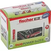 Grąžtas Kaištis Fischer DuoPower, 25 mm x 5 mm, 50 vnt.