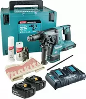 Makita Smūginis gręžtuvas 2x18V DHR281PT2J 2.9J 2x5.0Ah BL + rankena
