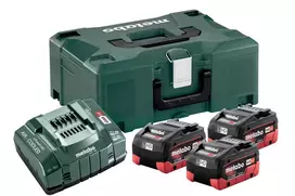 METABO AKUMULIATORIŲ RINKINYS 3 x 5,5Ah LIHD + ASC 30-36 V Įkroviklis + METALOC DĖKLAS