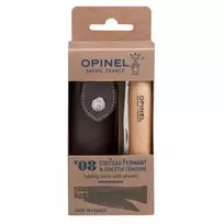 Opinel Nr 8 nerūdijančio plieno peilis + apvalkalas