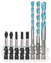 Grąžtas Grąžtų ir sukimo antgalių komplektas Bosch 2608577144; 8 vnt.