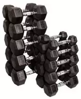 Šešiakampiai hanteliai STRONGMAN (1-50kg) (Svoris: 2 x 5kg)