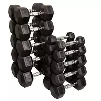 Šešiakampiai hanteliai STRONGMAN (1-50kg) (Svoris: 2 x 15 kg)