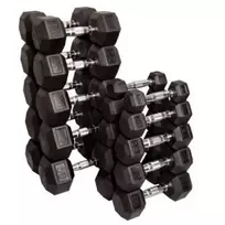 Šešiakampiai hanteliai STRONGMAN (1-50kg) (Svoris: 2 x 50 kg)